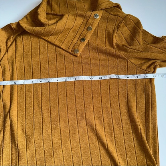 Rafaella Women’s Cowl Neck Sweater Size S Wheat Heather Viscose Blend - Picture 5 of 8